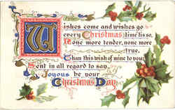 Christmas Day Postcard