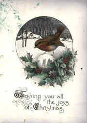 Wishing You All the joys of Christmas Postcard Postcard