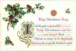 Holy Christmas Day Postcard