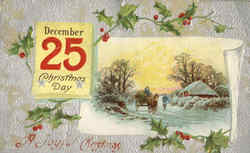 December 25 Christmas Day Postcard Postcard