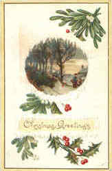 Christmas Greetings Postcard