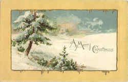 A Merry Christmas Postcard Postcard