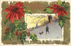 Christmas Greetings Postcard Postcard