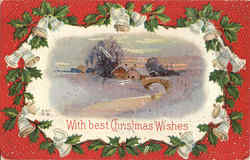 With Best Christmas Wishes Postcard