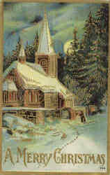 A Merry Christmas Postcard Postcard