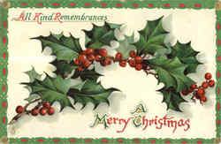 A Merry Christmas Postcard