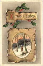 X mas Wishes Postcard