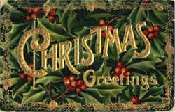 Christmas Greetings Postcard Postcard