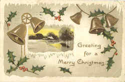 Greeting for a Merry Christmas Postcard