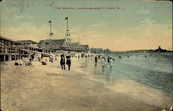 The beach at Narragansett Pier Rhode Island Postcard Postcard