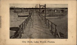 City Dock Lake Worth, FL Postcard Postcard