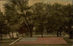 Floral flag, Water Works Park Postcard