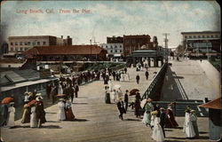 Long Beach From the Pier Postcard