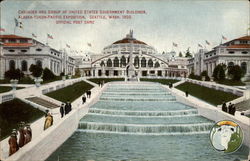 Cascades and group of US government buildings Postcard