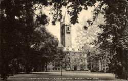 Main Building - Wells College Aurora, NY Postcard Postcard