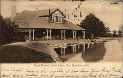 Boat House, Stow Lake San Francisco, CA Postcard Postcard