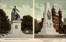 Two Washington, DC monuments Postcard