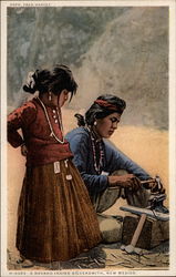 A Navaho Indian silversmith, New Mexico Postcard