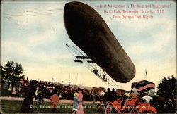 Dirigible over fair Postcard