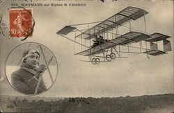 Weymann sur Biplan H. Farman Aircraft Postcard Postcard