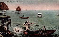 Coin divers at Catalina Santa Catalina Island, CA Postcard Postcard