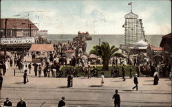 Entrance to Pleasure Pier Long Beach, CA Postcard Postcard