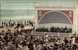 Band stand and beach Postcard