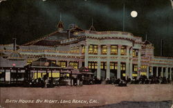 Bath House By Night Postcard