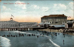 Roller Coaster Long Beach, CA Postcard Postcard