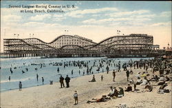 Second Largest Racing Coaster in U.S Long Beach, CA Postcard Postcard