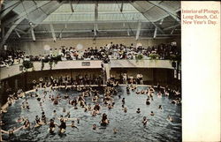 Interior of Plunge, New Year's Day Long Beach, CA Postcard Postcard