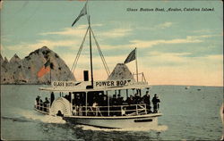 Glass bottom boat, Avalon Postcard