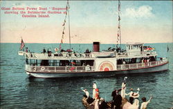 Glass bottom powerboat "Emperor Santa Catalina Island, CA Postcard Postcard