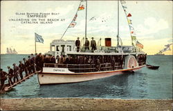 Glass bottom powerboat "Empress" Postcard