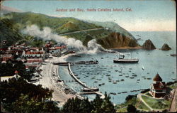 Avalon and bay Santa Catalina Island, CA Postcard Postcard