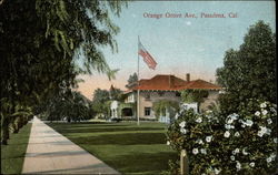 Orange Grove Ave Pasadena, CA Postcard Postcard