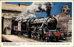 Class M. T. Train Engine Postcard