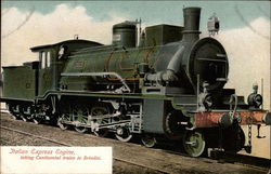 Italian experess engine Postcard