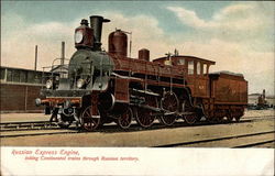 Russian Express Engine Postcard