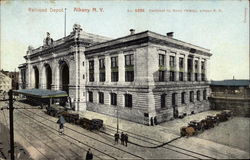 Railroad Depot Albany, NY Postcard Postcard