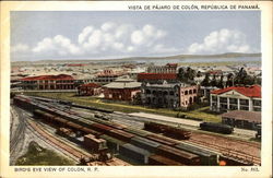 Bird's eye view of Colon Postcard