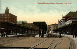 Railroad Station (South Entrance) Postcard