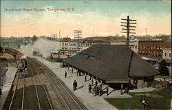 Depot and Depot Square Tarrytown, NY Postcard Postcard