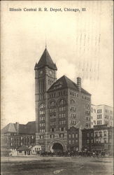 Illinois Central R.R. Depot Postcard