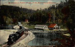 The Station at Natural Bridge in the Mountains of Kentucky Depots Postcard Postcard