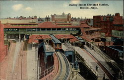 Dudley Street Elevated Station Postcard