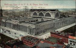 Bird's-eye View of the P.R.R. Depot Postcard