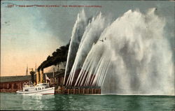 Fire Boat "David Scannell" Postcard