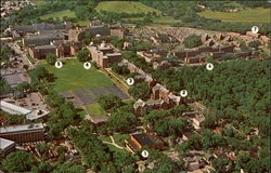 Women's Dormitory Area, The University of Michigan Postcard