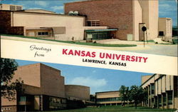 Greetings from Kansas University Postcard